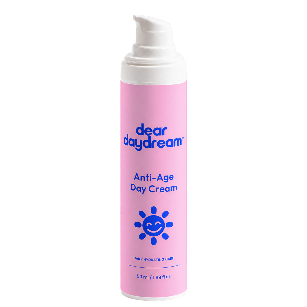 Dear Daydream Anti-Age Day Cream in its pink bottle